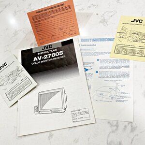 JVC AV-278OS Instructions Color Monitor Receiver User Manual Guide ++++